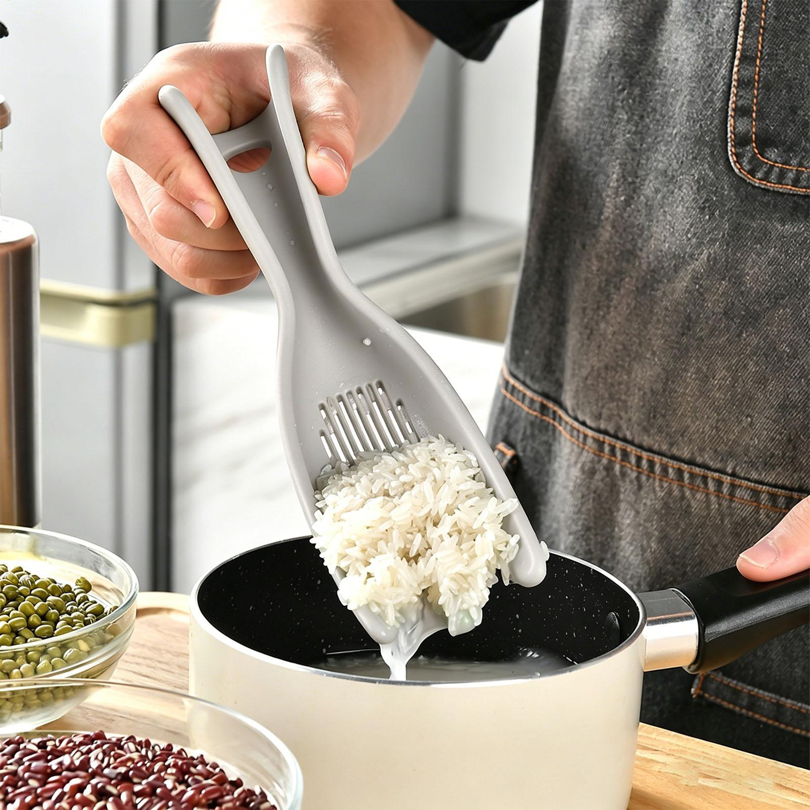 Meal Prep With Rice - ที่กรองข้าวซิลิโคนอเนกประสงค์ ที่ตักข้าว ที่กรองเมล็ดธัญพืช ถั่ว สำหรับทำอาหารที่บ้าน ซูชิ