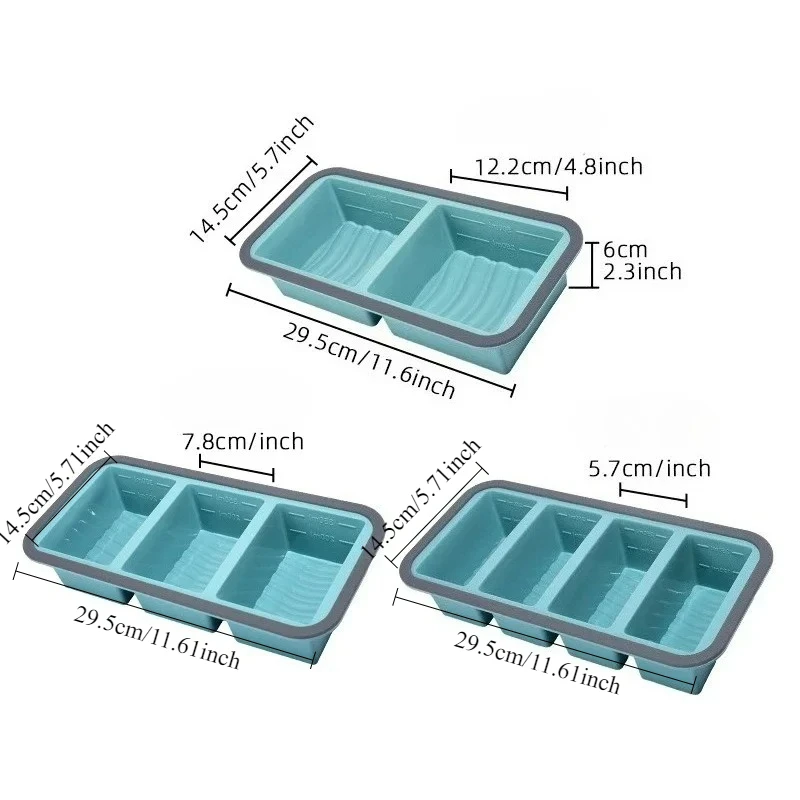 Meal Prep Freezer - ถาดซิลิโคนสำหรับแช่แข็งซุป พร้อมฝาปิด สำหรับเตรียมอาหาร ถาดซิลิโคนสำหรับแช่แข็ง ทำน้ำแข็งซุป