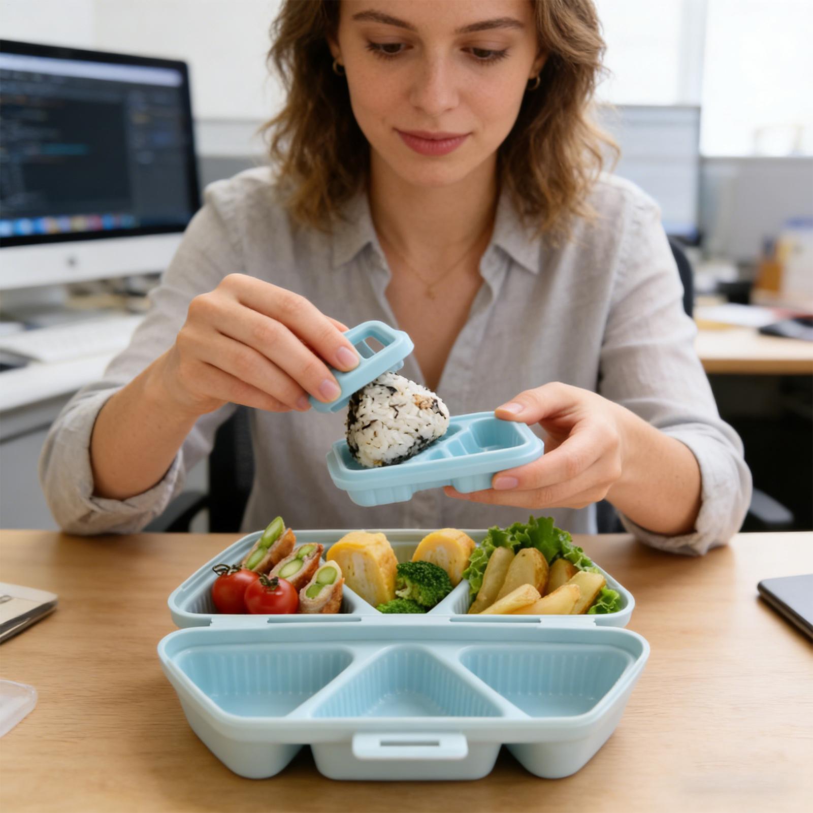 แม่พิมพ์ข้าวปั้น 6 ช่อง แบบพับ - Meal Prep With Rice บทวิจารณ์และราคา