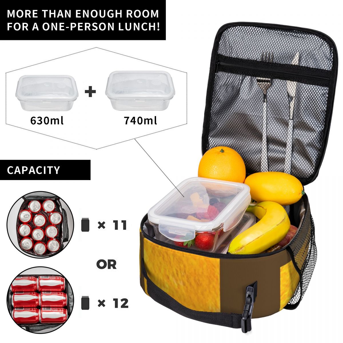 กระเป๋าใส่อาหารกลางวันสีเหลือง - Meal Prep Yellow บทวิจารณ์และราคา