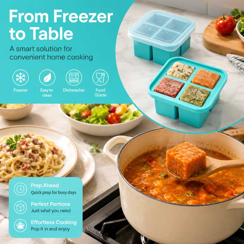 กล่องเก็บอาหารซิลิโคน 4 ช่องพร - Meal Prep Easy บทวิจารณ์และราคา