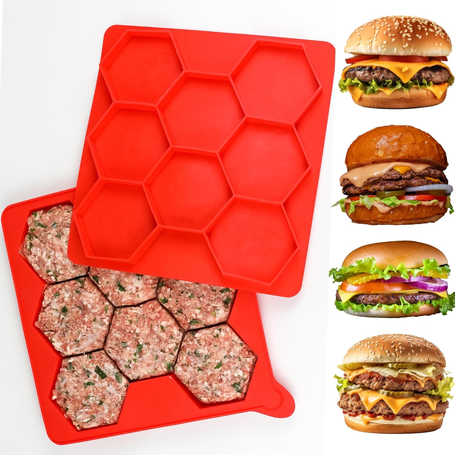 แม่พิมพ์กดเนื้อซิลิโคน 8 หลุม  - Meal Prep Freezer บทวิจารณ์และราคา