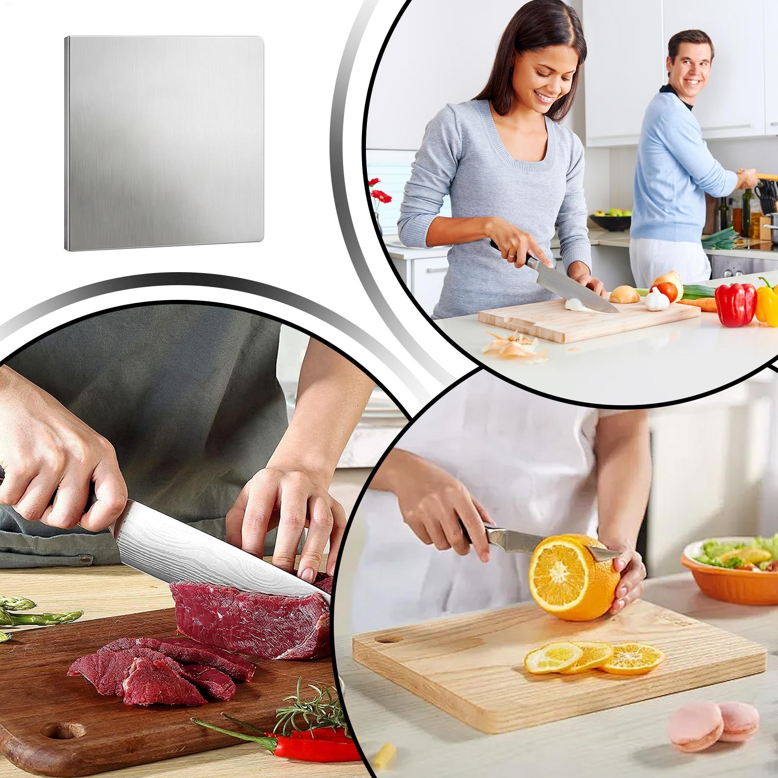 เขียงสแตนเลสสำหรับครัว ป้องกัน - Meal Prep Easy บทวิจารณ์และราคา