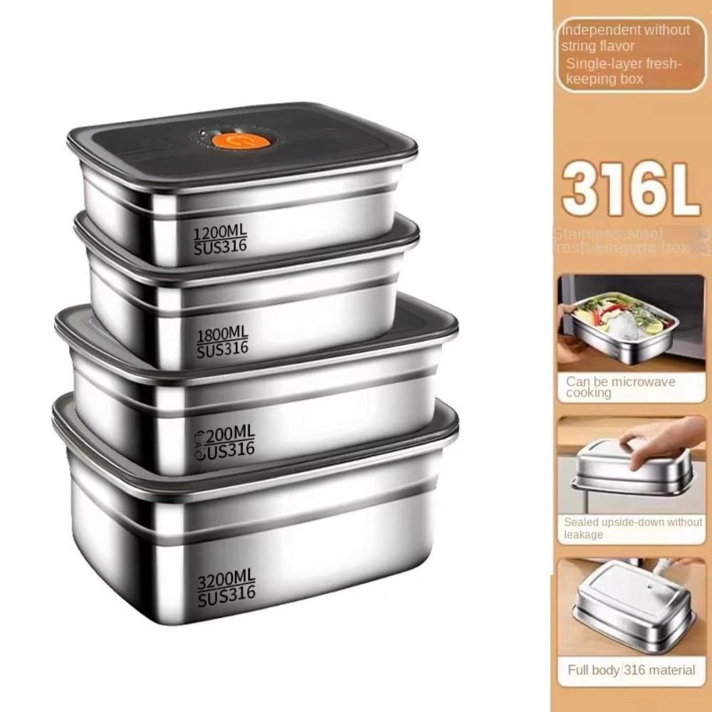 สแตนเลส Camping กล่องอาหารกลาง - Meal Prep Freezer บทวิจารณ์และราคา