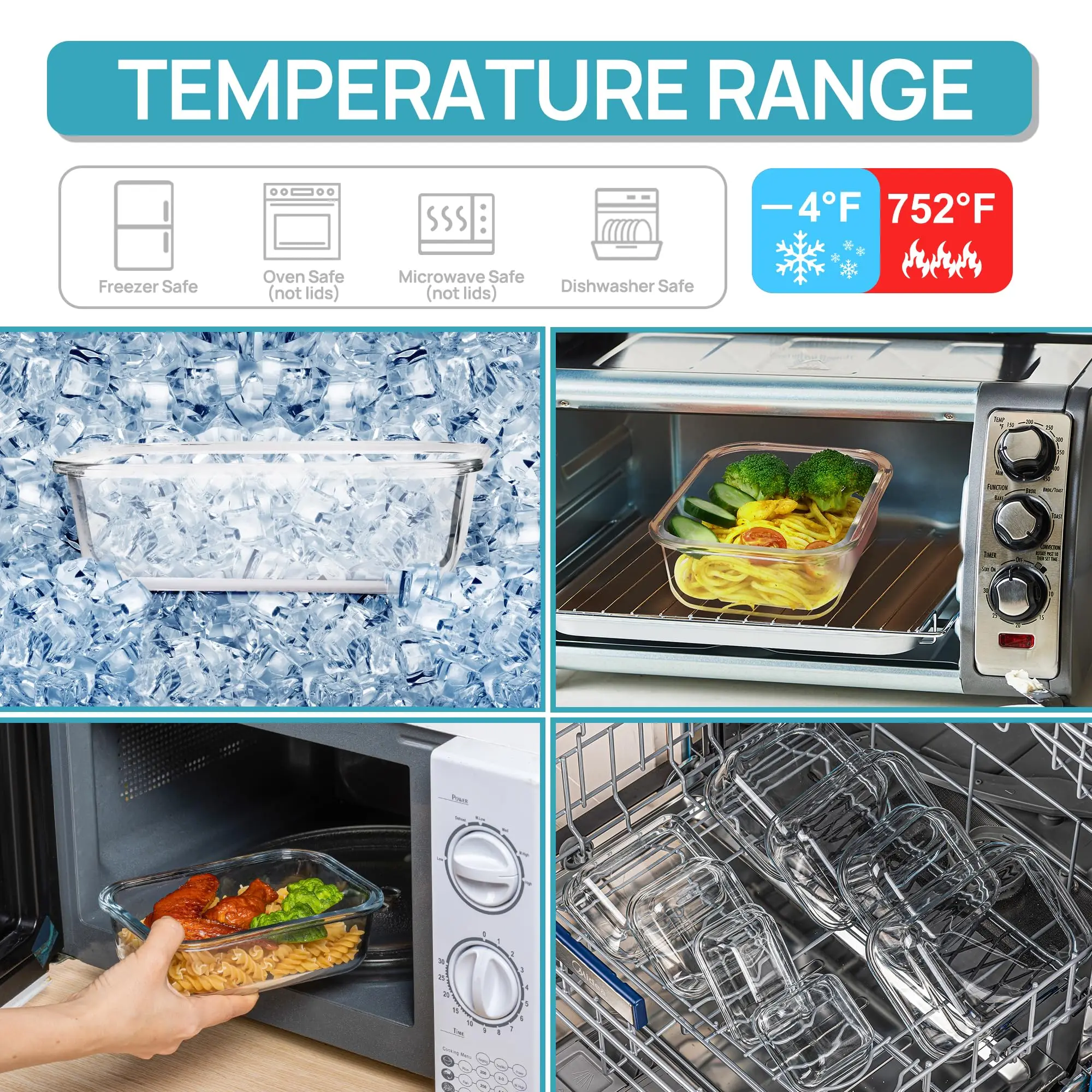 กล่องข้าวแก้วภาชนะเก็บอาหาร, อ - Meal Prep Freezer บทวิจารณ์และราคา