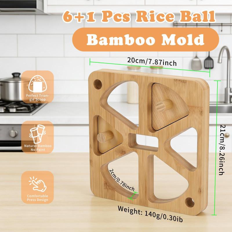 แม่พิมพ์ข้าวปั้นโอนิกิริไม้ 5  - Meal Prep With Rice บทวิจารณ์และราคา