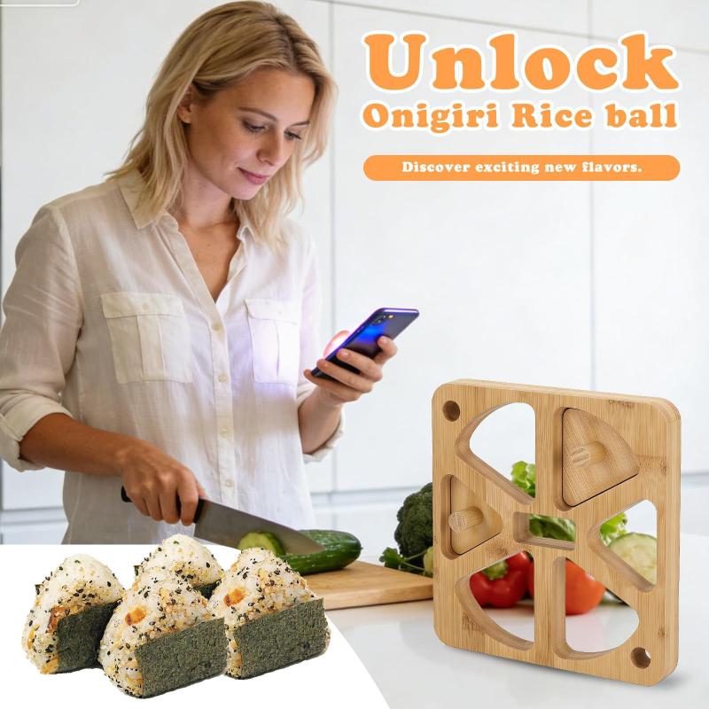 แม่พิมพ์ข้าวปั้นโอนิกิริไม้ 5  - Meal Prep With Rice บทวิจารณ์และราคา