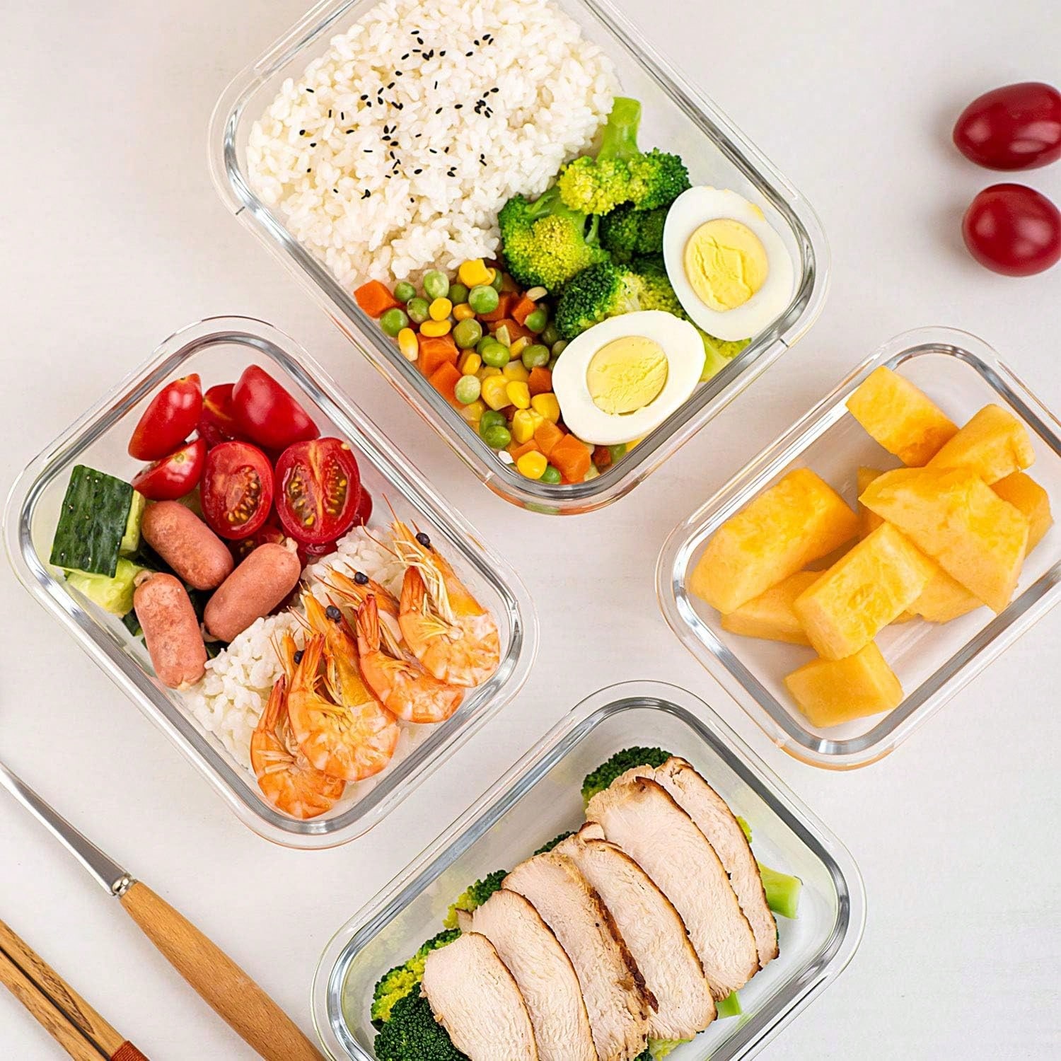 ชุดกล่องแก้วสำหรับเตรียมอาหาร  - Meal Prep Freezer บทวิจารณ์และราคา